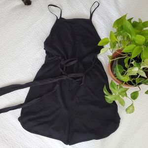 ZARA Retro Style Peep Hole Back Tie Waist Romper Shorts
